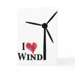 i love wind energy greeting card