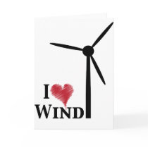 i love wind energy greeting card