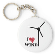 i love wind energy keychain