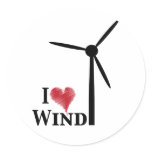 i love wind energy stickers