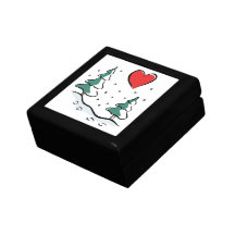 I Love Winter Jewelry Boxes