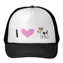 I Love Wire Fox Terriers Trucker Hat
