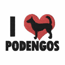 I Love Wire Podengos Embroidered Long Sleeve Tee