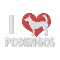 I Love Wire Podengos Embroidered T-Shirt