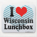 I Love Wisconsin+Lunchbox Mouse Pads