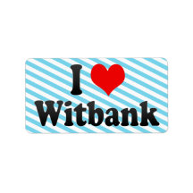 I Love Witbank, South Africa Address Labels
