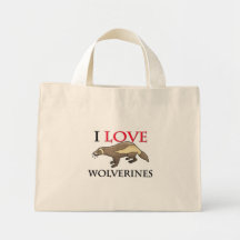 I Love Wolverines Canvas Bag