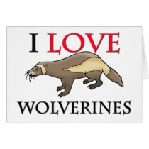 I Love Wolverines cards
