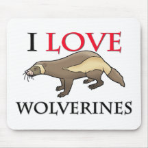 I Love Wolverines Mouse Mat