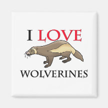 I Love Wolverines Refrigerator Magnets