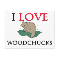 I Love Woodchucks Postcard