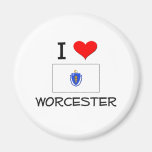 I Love Worcester Massachusetts Magnets