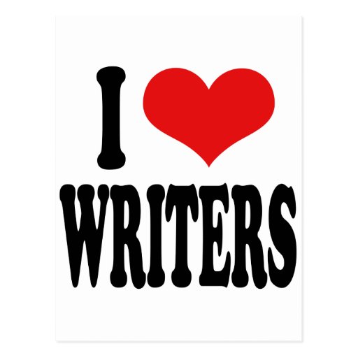 I Love Writers Post Card