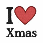 I Love  Xmas Embroidered Polo Shirt