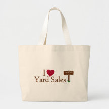 I Love Yard Sales Canvas Bags