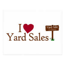 I Love Yard Sales Postcard