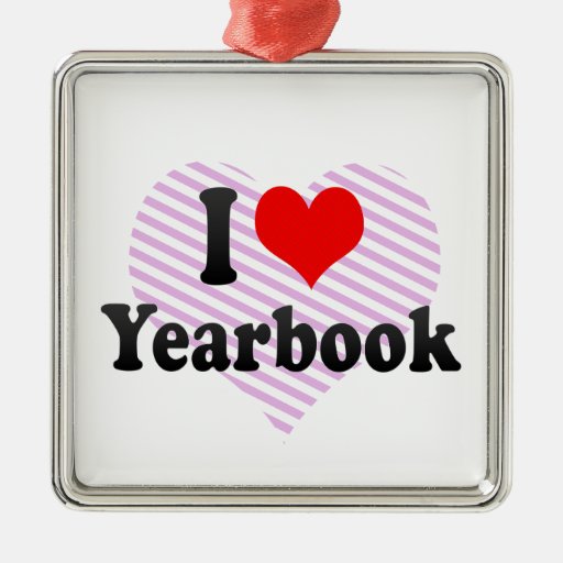 I love Yearbook Christmas Ornament