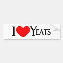 I Love Yeats Bumper Sticker
