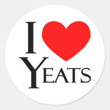 I Love Yeats Stickers