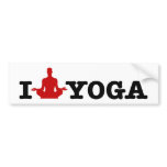 I Love Yoga Bumper Stickers