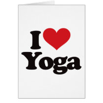 I Love Yoga Greeting Card