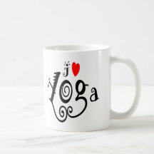 I Love Yoga Coffee Mugs