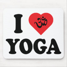 I Love Yoga Gift Mouse Pads