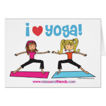 i love yoga greeting cards