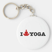 I Love Yoga Keychains