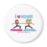 i love yoga fridge magnet