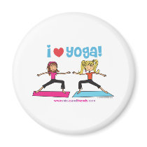 i love yoga fridge magnet