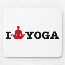 I Love Yoga Mousepads
