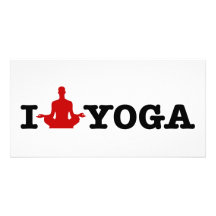 I Love Yoga Photo Card Template