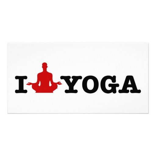 I Love Yoga Photo Card Template