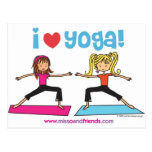 i love yoga post cards