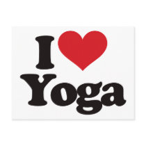 I Love Yoga Postcard