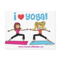 i love yoga post cards