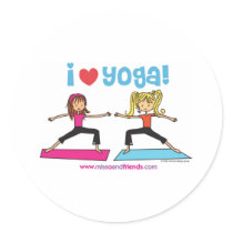 i love yoga sticker
