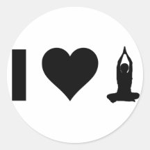 I Love Yoga Sticker