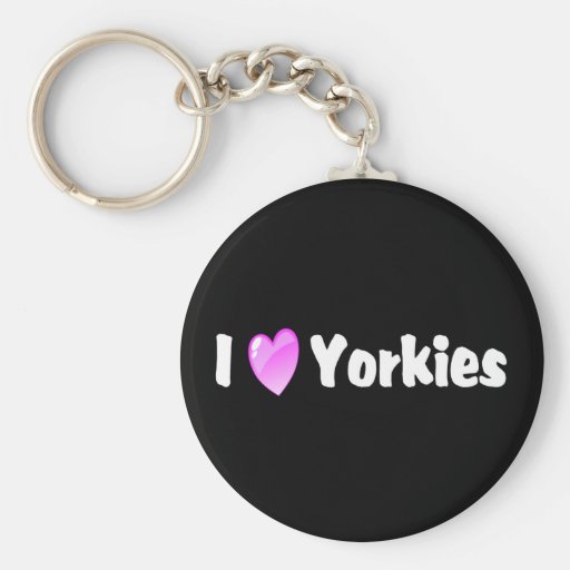 I Love Yorkies Key Chains