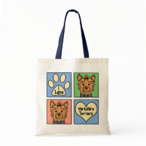 I Love Yorkshire Terriers Canvas Bags