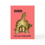 I Love You a Hole Bunch Mom Cat Card