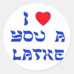 I Love You a Latke Round Sticker