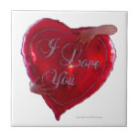 I Love You Balloon Ceramic Tile