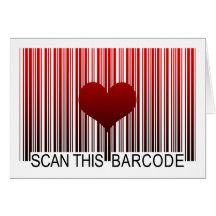 I LOVE YOU BARCODE GREETING CARDS