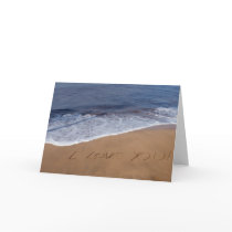 I love you ... beach love card