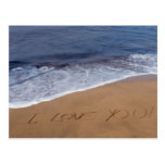 I love you ... beach love postcard