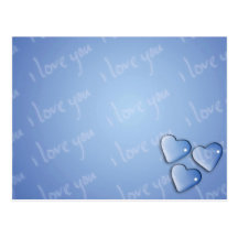 I Love You Blue Post Cards