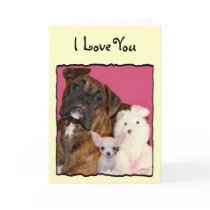 I Love You Boxer greeting card