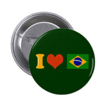 I love you Brazil Buttons